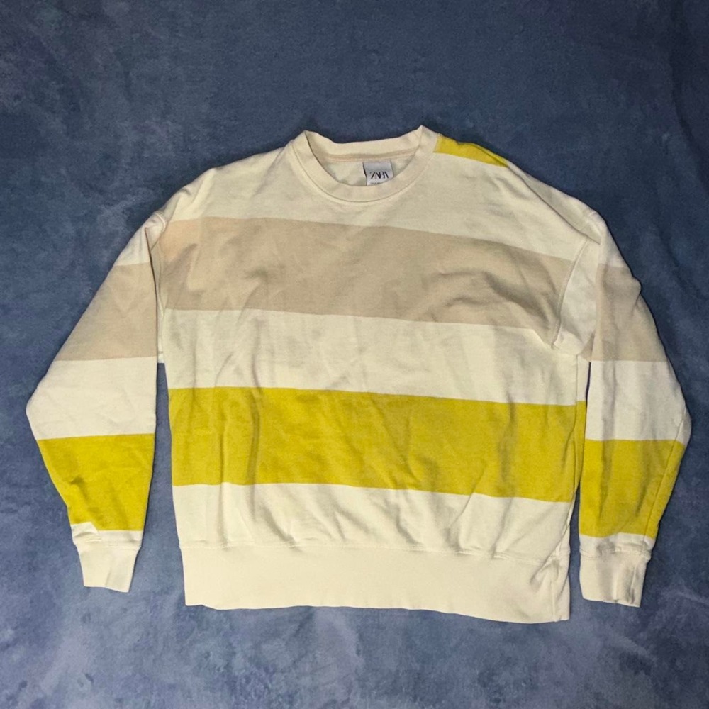 Zara horizontal striped sweatshirt